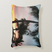 サンセットパームズトロピカルランドスケープ写真 アクセントクッション (正面(垂直))