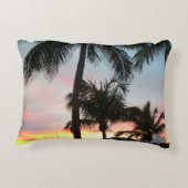 サンセットパームズトロピカルランドスケープ写真 アクセントクッション (裏面)