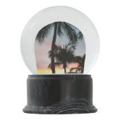 サンセットパームズトロピカルランドスケープ写真 スノーグローブ (裏面)