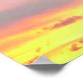 サンセットパームズトロピカルランドスケープ写真 ポスター (角)