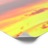 サンセットパームズトロピカルランドスケープ写真 ポスター (角)