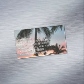 サンセットパームズトロピカルランドスケープ写真 マグネット名刺 (インサイチュ)