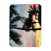 サンセットパームズトロピカルランドスケープ写真 マグネット (縦)