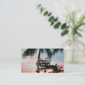 サンセットパームズトロピカルランドスケープ写真 名刺 (スタンド正面)