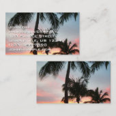サンセットパームズトロピカルランドスケープ写真 名刺 (正面/裏面)