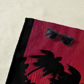 サンセットパームツリーシルエット–16515 ビーチタオル (インサイチュ)