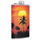 サンセットパームツリーシルエット–16515 フラスク (右)