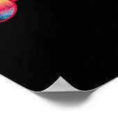 サンセットパームツリーズサングラスビーチトロピカルサマー ポスター (角)