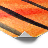 サンセットパームツリーズビーチサーフアート ポスター (角)