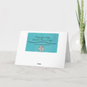 サンセットパームツリーバイブル聖句アートノートカード カード (裏面)