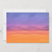 サンセットパームツリービーチをテーマにしたブライダルシャワー 招待状 (裏面)