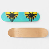 サンセットパームツリーブルースケートボード スケートボード (横)