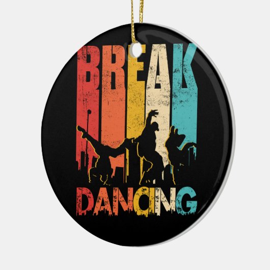 サンセットヒップホップアーバンダンスブレイクダンサー通りアート セラミックオーナメント (左)