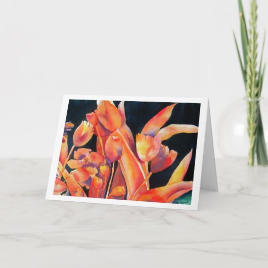 サンセットヒュースチューリップカ空白のード カード (正面)