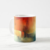 サンセットヒュース抽象芸術アートマ芸術的グ、ギフトアイディア、 コーヒーマグカップ (正面左)