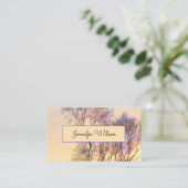 サンセットビジネスカード付き美しい木 名刺 (スタンド正面)