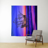 サンセットビューが望めるブルーオーシャンビーチ - マジックボート タペストリー (インサイチュ)