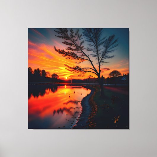 サンセットビューランドスケープ4 キャンバスプリント (正面)