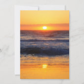 サンセットビーチでの結婚式後パーティーのみ招待状 招待状 (裏面)