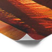 サンセットビーチとヤシの木と美しいスカイラン ポスター (角)