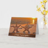 サンセットビーチのアニバー星条魚 カード (黄色い花)