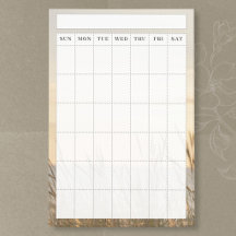 サンセットビーチの草の美しい月間スケジューラ