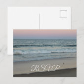 サンセットビーチの返信 インビテーションポストカード (正面/裏面)