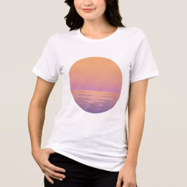 サンセットビーチの雰囲気 – シンプルなトロピカルTシャツ トライブレンドTシャツ