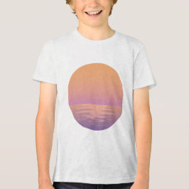 サンセットビーチの雰囲気 - ミニマリストサンセットTシャツ トライブレンドTシャツ