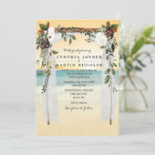 サンセットビーチアーバー結婚式招待状 招待状 (スタンド正面)