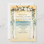 サンセットビーチアーバー結婚式招待状 招待状 (正面)