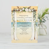 サンセットビーチアーバー結婚式招待状 招待状 (スタンド正面)