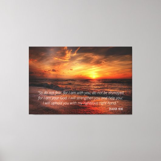 サンセットビーチイザヤを恐れない41:10 キャンバスプリント (正面)