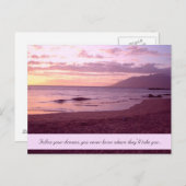 サンセットビーチウィズドリームことわざ ポストカード (正面/裏面)