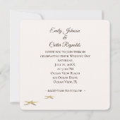 サンセットビーチウェディングとブライダルアーチ 招待状 (裏面)