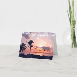 サンセットビーチウェディングのお礼 サンキューカード