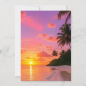 サンセットビーチウェディング招待状 サンキューカード (裏面)