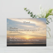 サンセットビーチウェディング詳細受付カード 招待状 (スタンド正面)