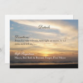 サンセットビーチウェディング詳細受付カード 招待状 (正面/裏面)