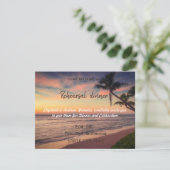 サンセットビーチウェディング、パームのリハーサルディナー 招待状 (スタンド正面)