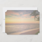 サンセットビーチウェディング、パーム  返信 招待状 (裏面)