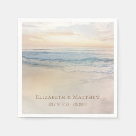 サンセットビーチウェディング | 海辺のウェディング スタンダードカクテルナプキン