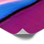 サンセットビーチウェーブズデザイン ポスター (角)