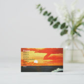 サンセットビーチウエストコーストビジネスプロファイルカードアート 名刺 (スタンド正面)