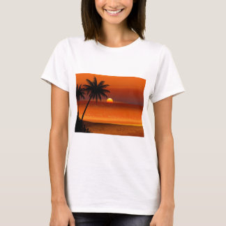 サンセットビーチオアフ島ノースショア葉書 Tシャツ