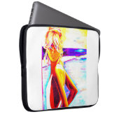 サンセットビーチガール ラップトップスリーブ (正面右)