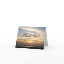 サンセットビーチサンキューカード