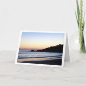 サンセットビーチシルエット風景 カード (正面)