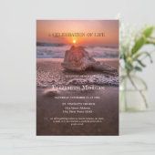 サンセットビーチシーシェルお祝いオブライフ 招待状 (スタンド正面)