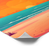 サンセットビーチシーン ポスター (角)